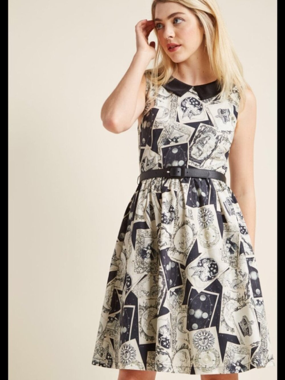 ModCloth Whimsy Without End A-Line Dress in Tarot Card Print EUC Size XL - Picture 12 of 12